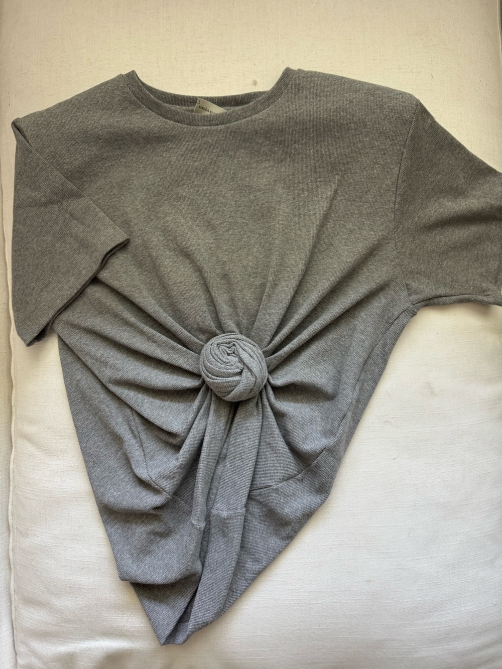 Magda Butrym Gray Twist-Knot Top